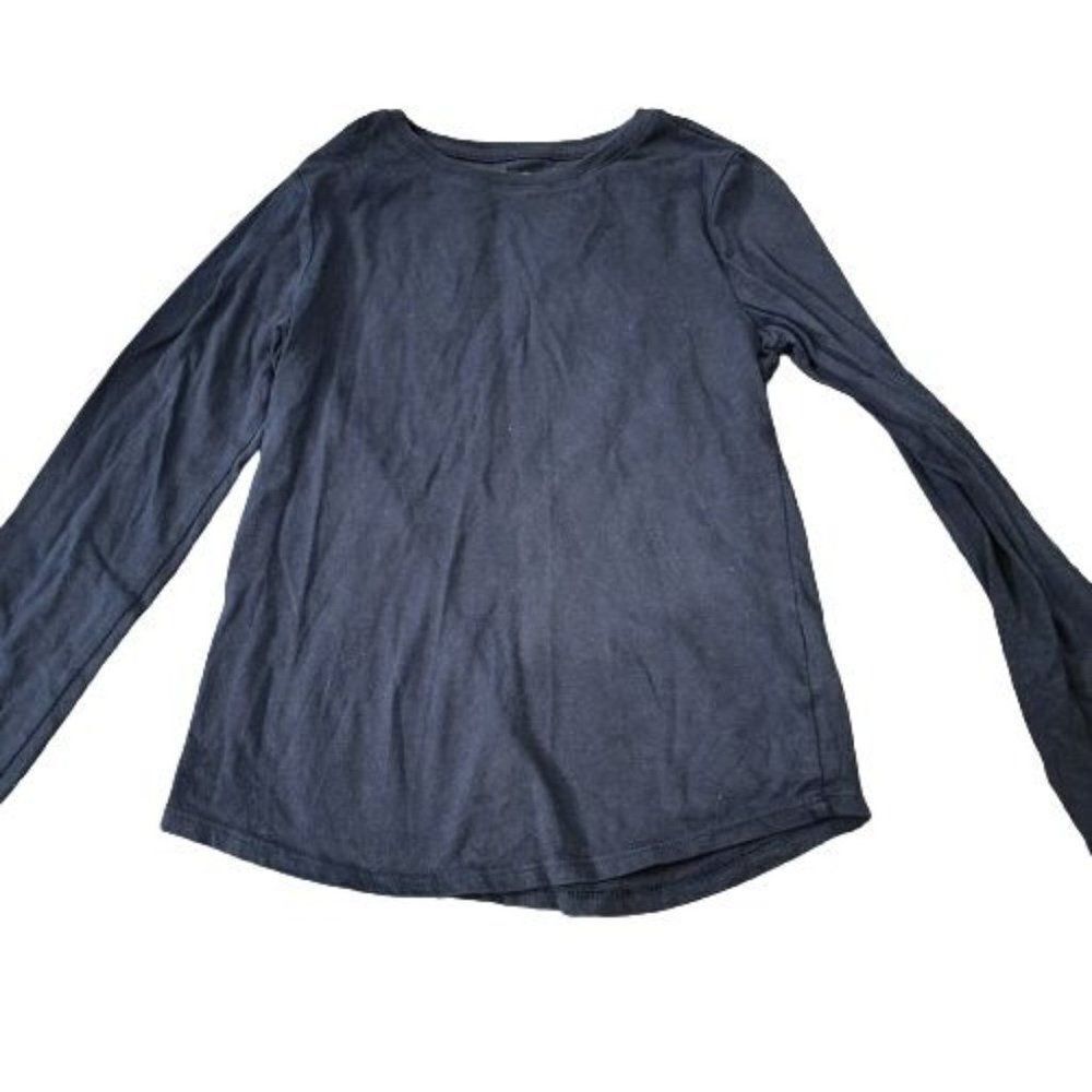 Wonder Nation Girls Blue Long Sleeve Round Neck Pullover T Shirt Size M (7/8)